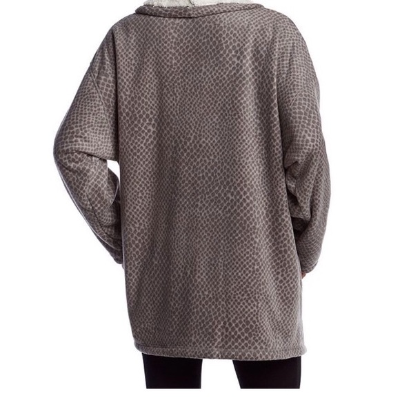 Hue Cozy Sherpa Fleece Cardigan Robe 